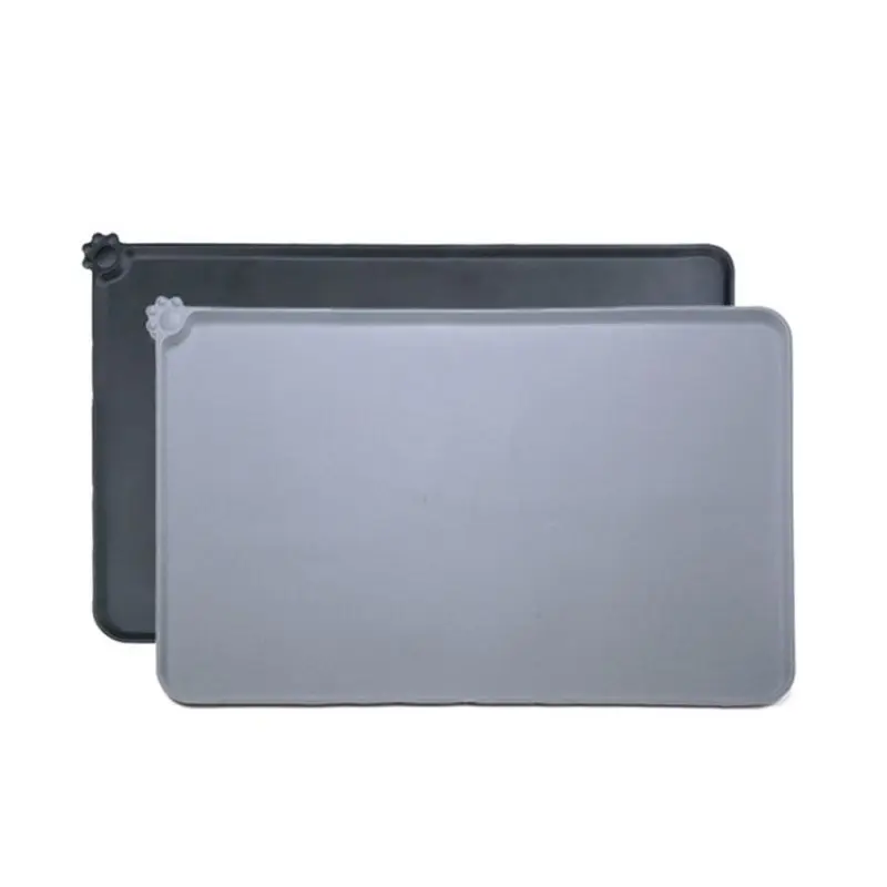 Водонепроницаемый коврик для собак кошек сплошной цвет силиконовый еды домашних