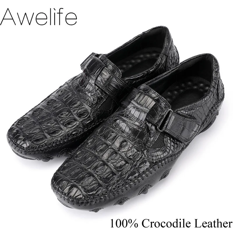 Туфли мужские из натуральной кожи Крокодиловая Кожа Повседневная Роскошная