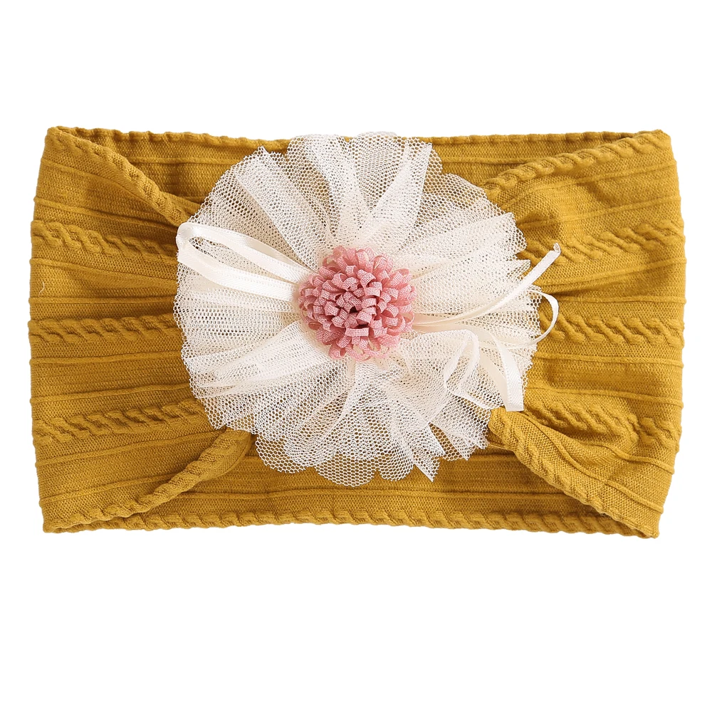 

Flower Baby Headband Cable Bow Elastic Hairband For Child Baby Turban Headbands Hair Bands For Baby Girls Hair Accessories