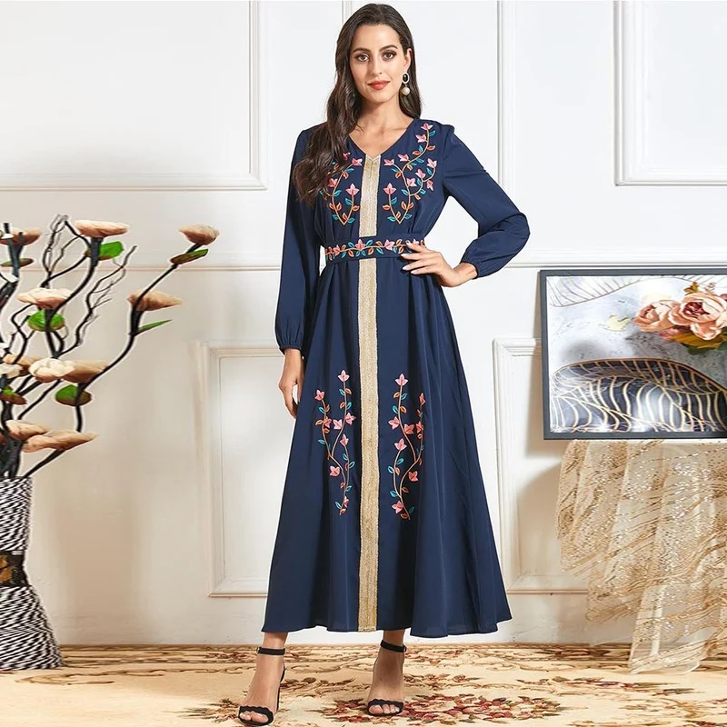 Vestidos/Абайи из дубай Турция мусульманский хиджаб длинное платье ислама платья для