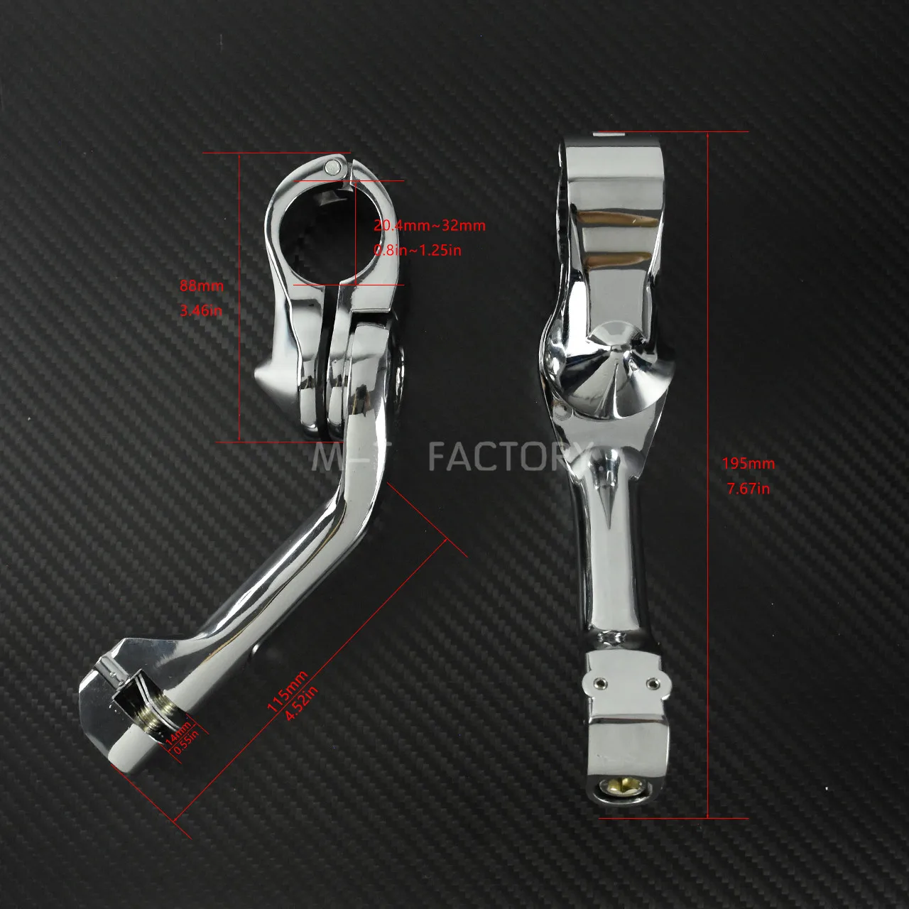 

Motorcycle 32mm 1.25" Foot Pegs Long Angled Highway Engine Guards Footpegs Pedal For Harley Electra Road Glide FLHR For Honda