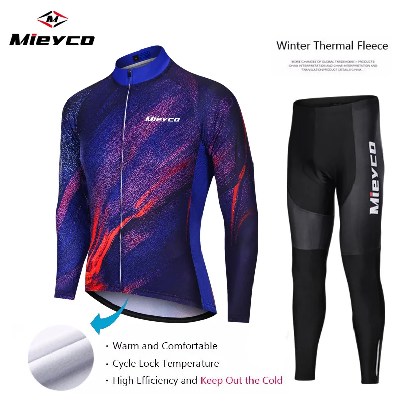 Зимняя Теплая Флисовая одежда для велоспорта мужской велосипедный костюм зимняя