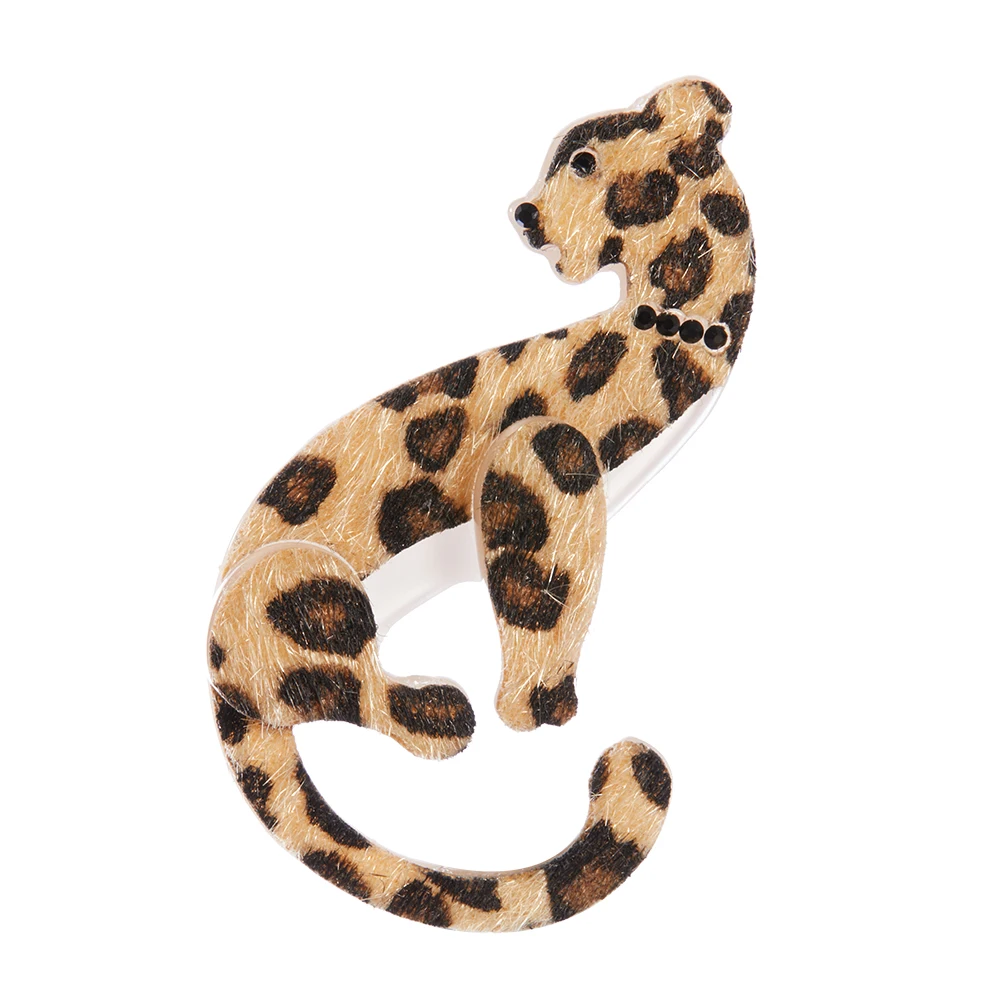

ASCONA Handmade Leopard Acrylic Brooches for Women Jewelry Perfect Handmade Brooch Animal Custom Safety Pins Jewelry Accessories