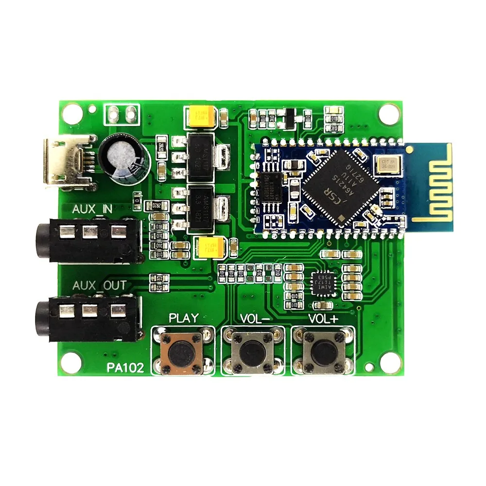 Модуль аудиоресивера PA202 Bluetooth 4 2 aptx-LL Amp CSRA64215 aux | Электроника