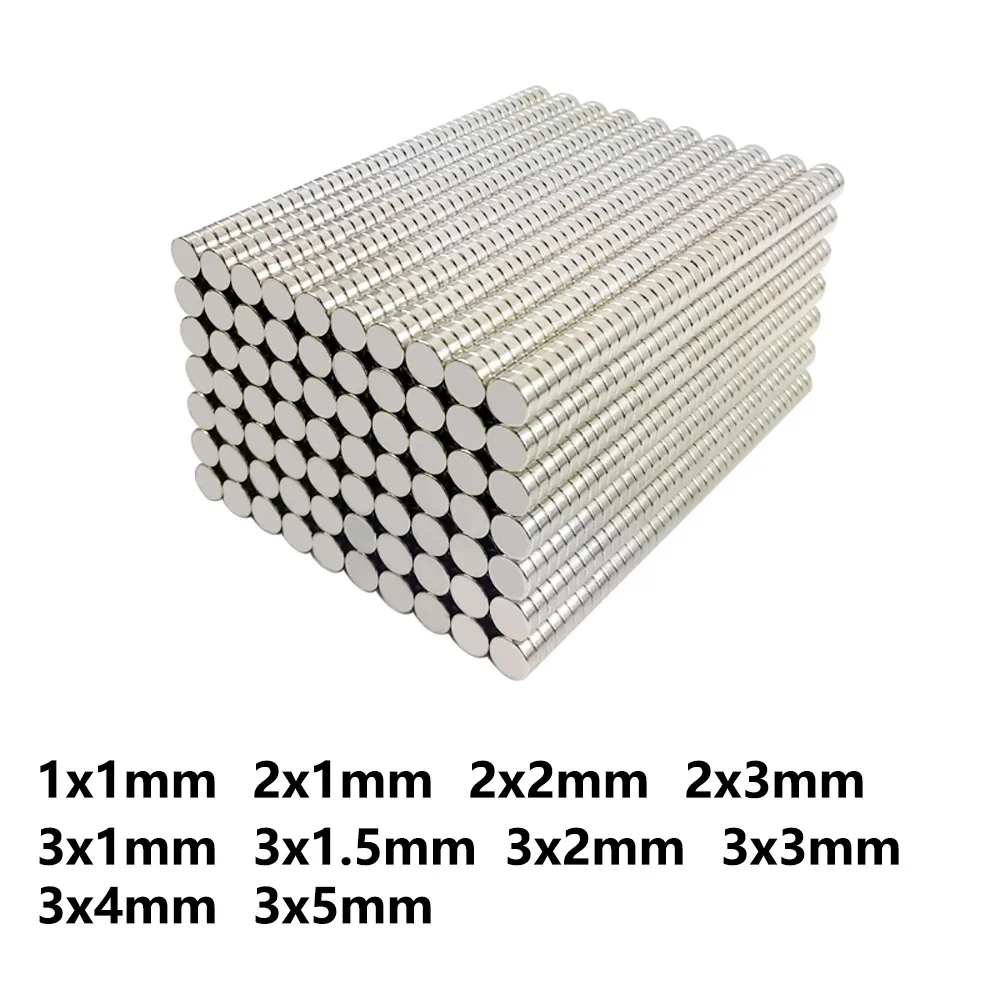 Маленький круглый мощный неодимовый магнит диаметром 1/2/3 мм, 10 шт., редкоземельные магниты, магниты N35 толщиной 1/1, 5/2/3/4/5 мм