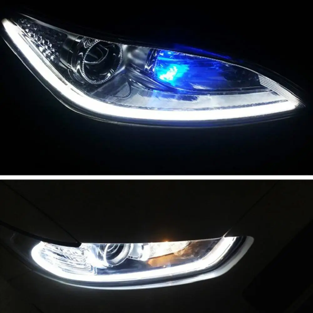 DRL гибкий светильник полоски 30 см x 45 60 Авто дневные ходовые огни светодиодный