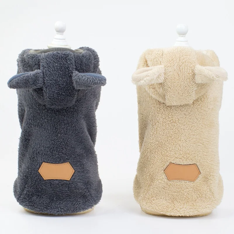 Рождественская Одежда для собак зимнее теплое флисовое утепленное пальто куртки