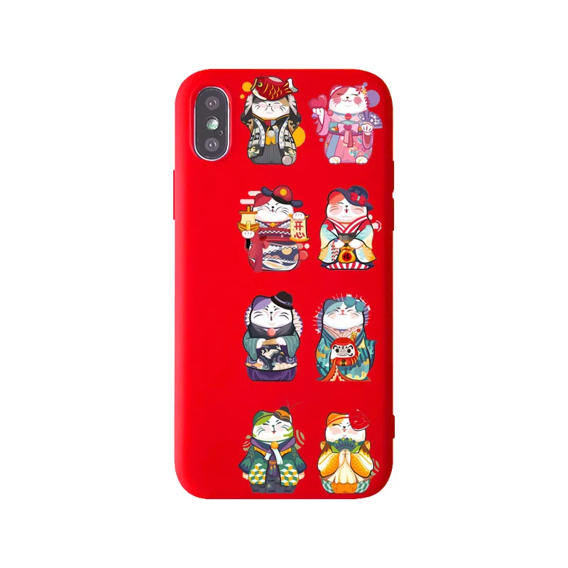 Чехол Koi Fish Lucky Cat с японским рисунком для iPhone 11 11Pro X XS Max XR 5 SE 6 6S 7 8 Plus мягкий