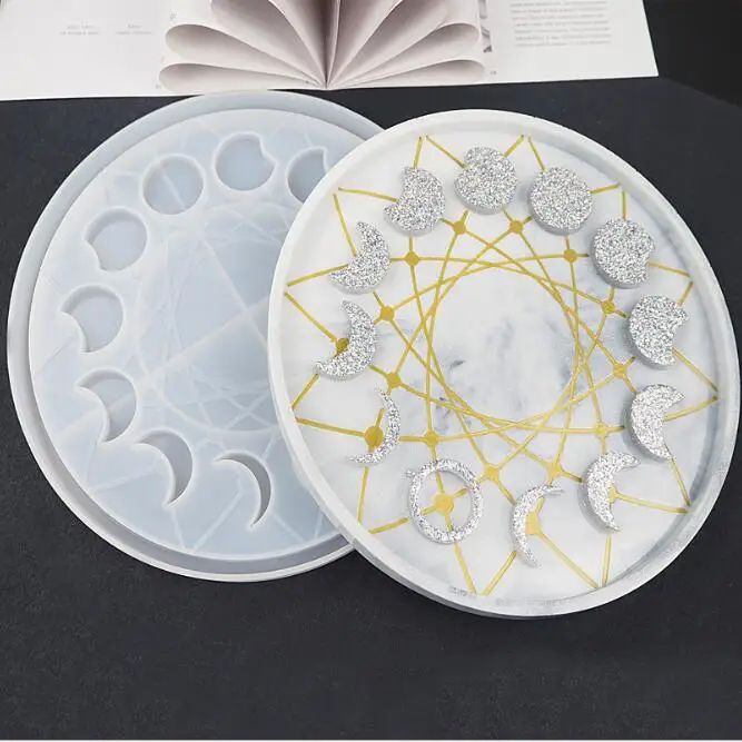 Прозрачная силиконовая форма из смолы декоративное ремесло DIY Солнечное лунное