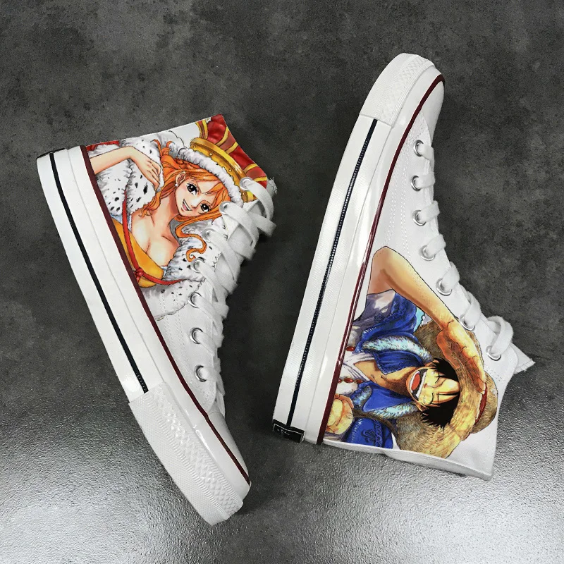 

Ботинки для косплея из аниме ONE PIECE, модные холщовые ботинки, повседневные мужские и женские ботинки для косплея для студентов колледжа из ан...