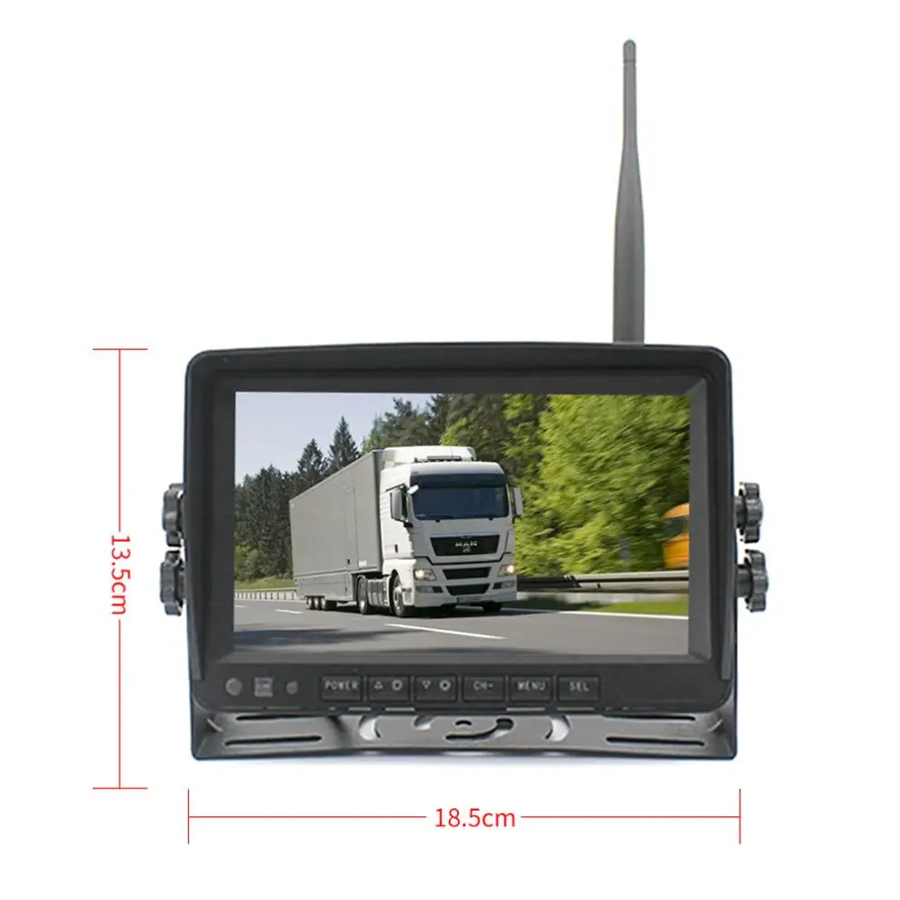 7 дюймов 1080P Беспроводная резервная камера система Широкий ЖК дисплей монитор