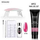 Профессиональный Полиакриловый Удлинительный гель ROSALIND, фотонабор, эмалевый полуперманентный лак для ногтей, наборы инструментов для украшения ногтей