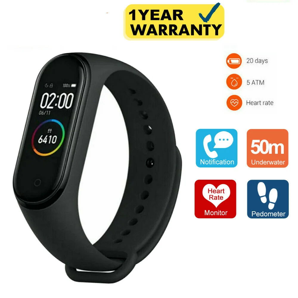 Умный Браслет M4 пульсометр монитор артериального давления фитнес трекер умные