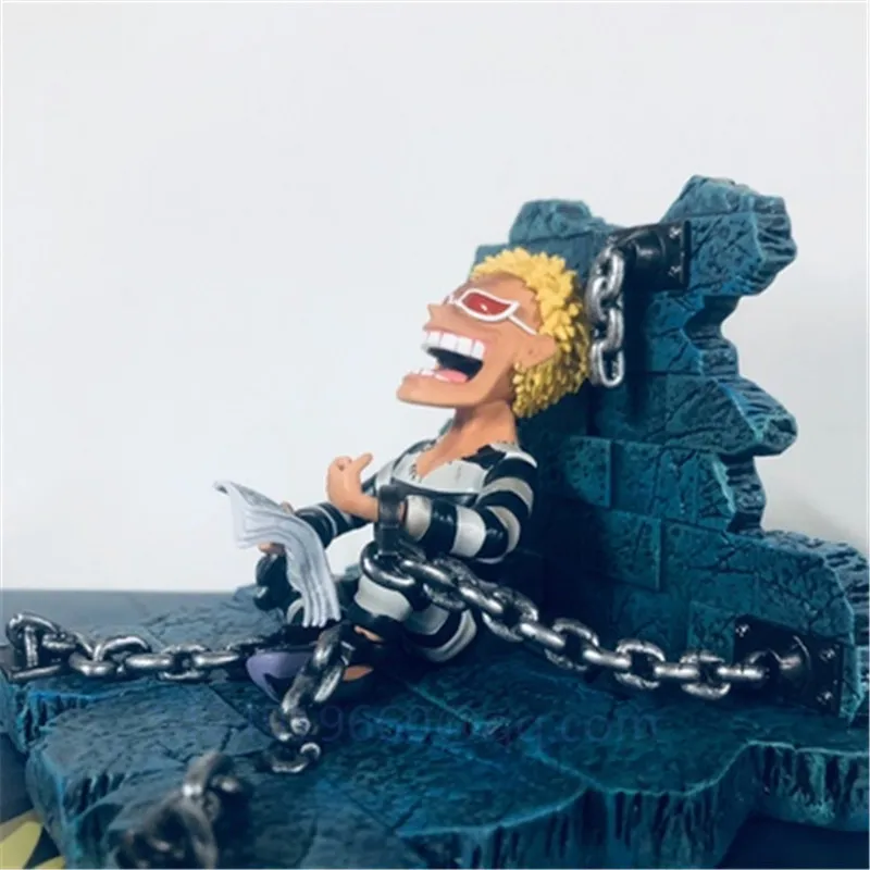 Аниме ONE PIECE Impel Down Donquixote Doflamingo тюремный образ газета Смола экшн-фигурка