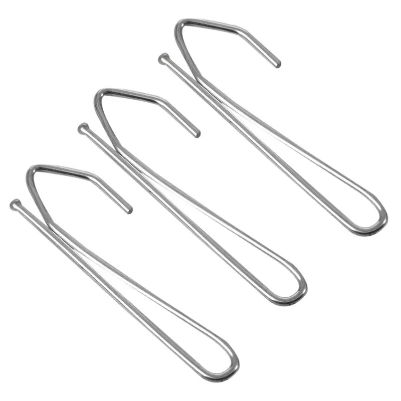 Single Pinch Window Treatment Metal Pleat Drapes Curtain Hooks - Silver Tone (20-Piece) | Дом и сад