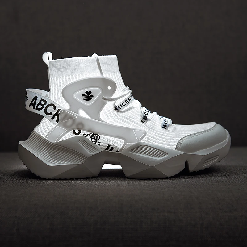 

Trendy mesh men's sneakers hip-hop platform sneakers men's running shoes walking shoes men's shoes