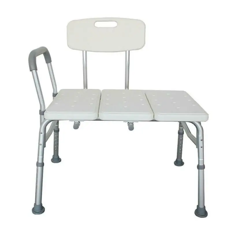 

Heavy Duty Bath Tub Medical Transfer Bench Stool Shower Chair 10 Height White