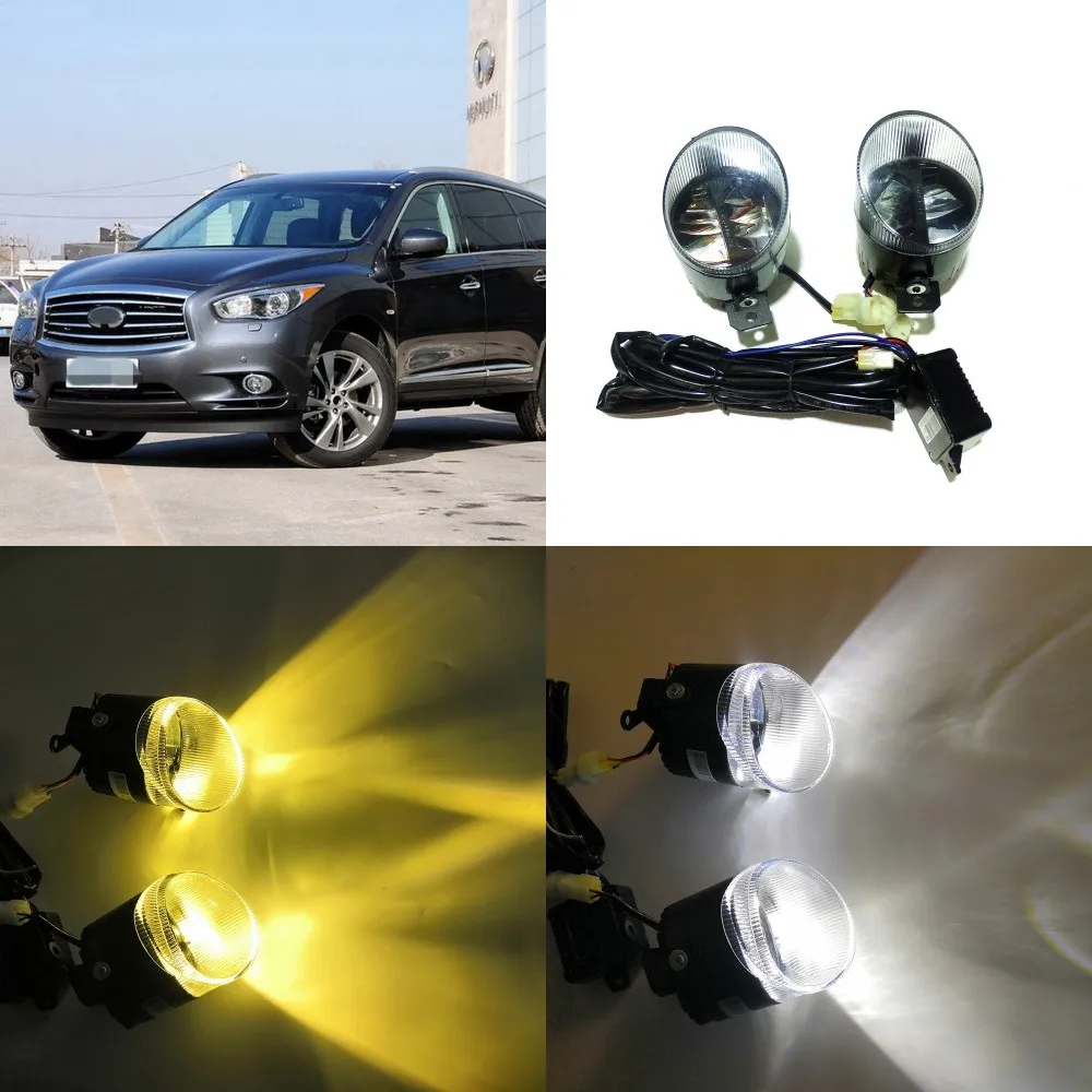 Июля King 24 Вт бифокальный противотуманный фонарь чехол для Infiniti JX35 QX60 2013 + дневные