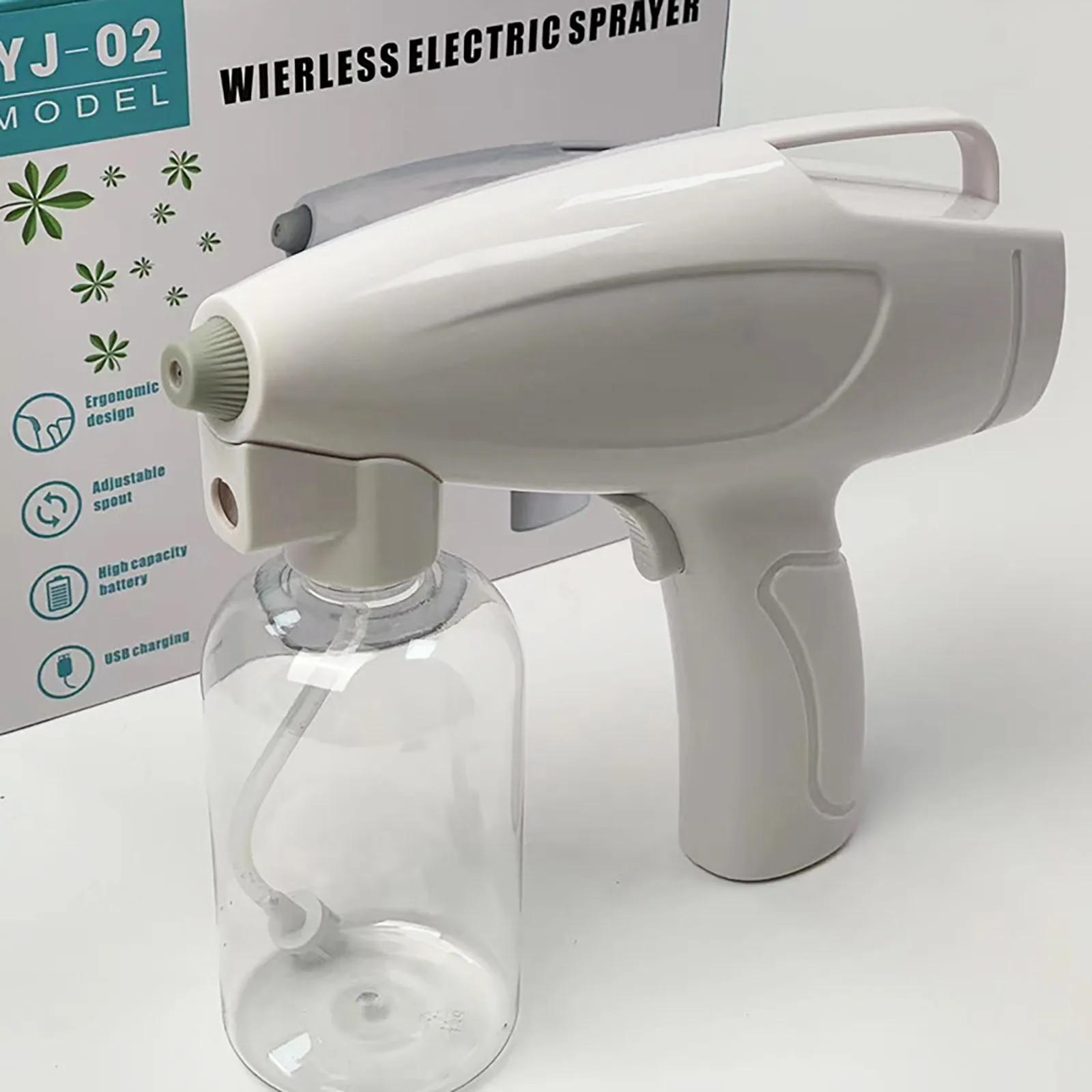 Домашний дезинфекционный паровой пистолет портативный ручной перезаряжаемый