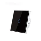 ЕС водонепроницаемый сенсорный выключатель, белыйчерныйзолото с украшением в виде кристаллов для стеклянной настенной панели датчик светильник сенсорный светильник переключатель, задней части СИД светильник AC110V-240V