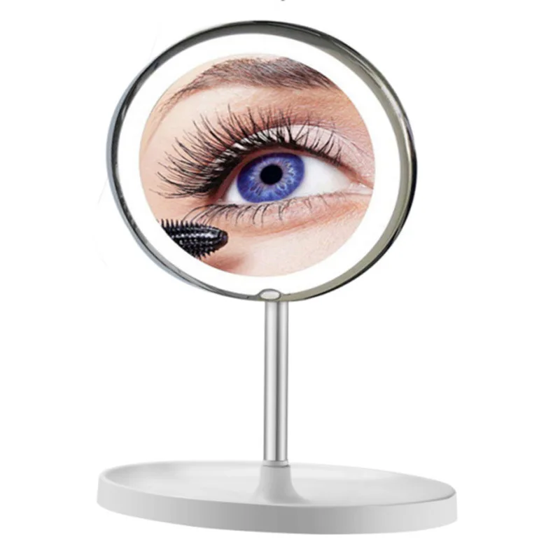 

360 Degree Rotation 10X Magnifying Makeup Mirror My Flexible Mirror Folding Vanity Mirror with LED Light Makeup Tools Dropship