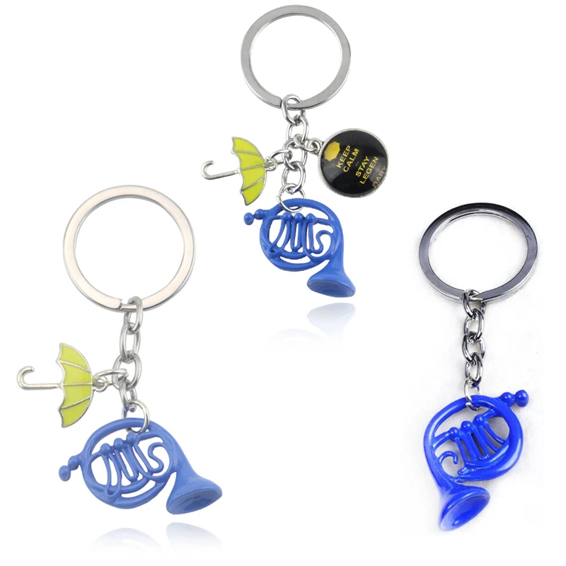 Брелок для ключей Как я встретил вашу маму в виде жёлтого зонта с синим