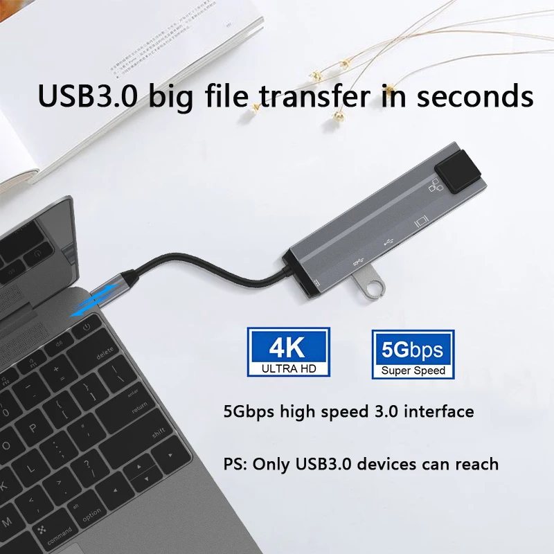 AIXXCO USB C концентратор Тип до 3 0 HDMI RJ45 адаптер док станция для MacBook Pro Huawei Mate 30 1
