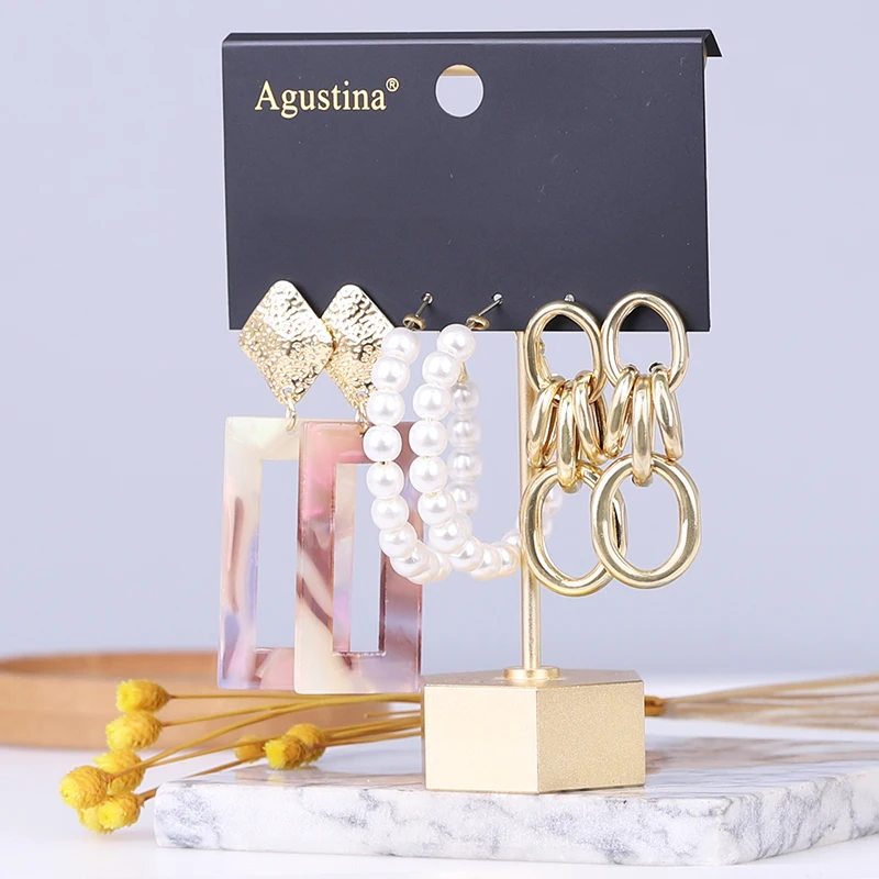 Модные красные серьги-кольца с искусственным жемчугом | Украшения и аксессуары