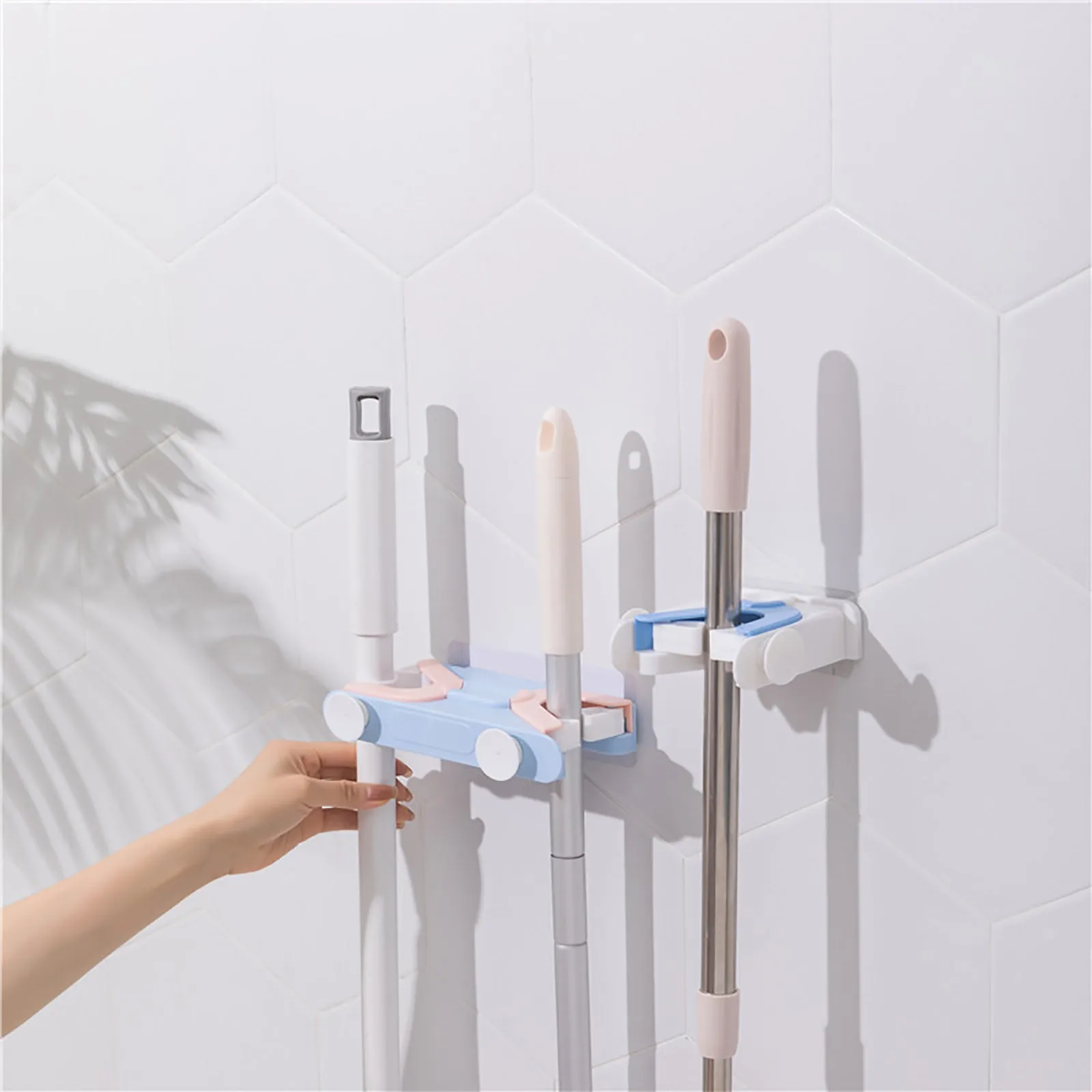 Держатель для швабры в туалете зажим пробивания отверстий крепкий крючок на