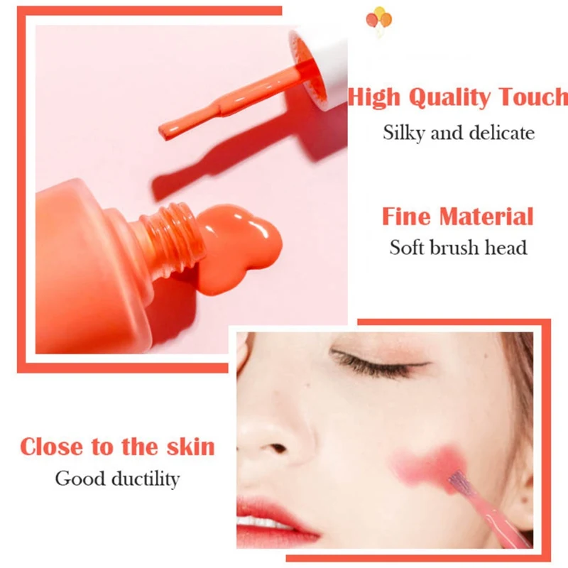 Блестящие жидкие румяна водостойкие долговечные натуральные микро-блестящие |