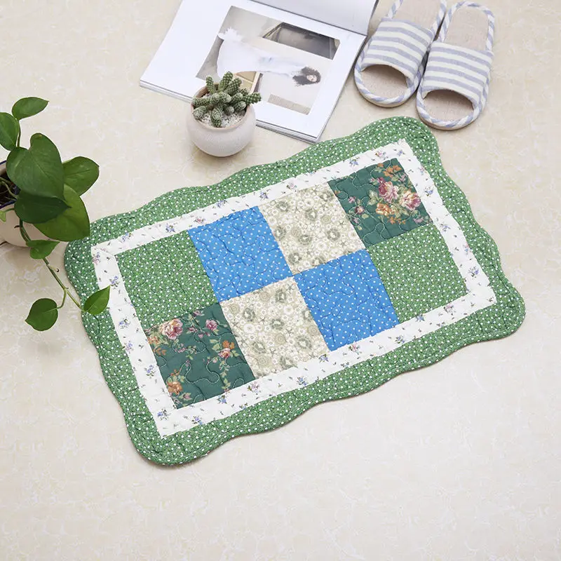 Хлопковый коврик для входной двери 40*60 см мягкий абсорбирующий в ванную