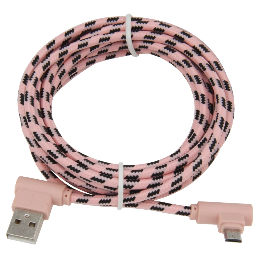 

90 Degree USB Cable For IPhone Xs Max 8 7 Plus Micro Usb Type C Charger Cables for Samsung S10 S9 S8 Xiaomi Charging Cord 500pcs