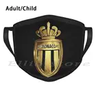 Маска Шарф многоразовая для фанатов Монако, золото, футбол, французский, ультралиги, 1312