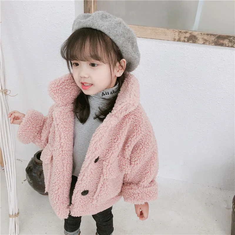 pink thick Куртка для девочек теплая осенне-зимняя одежда для детей Детская куртка для маленьких мальчиков, верхняя одежда пальто для девочек г. Для малышей ростом от 80 до 130 хлопка - Цвет: pink thick