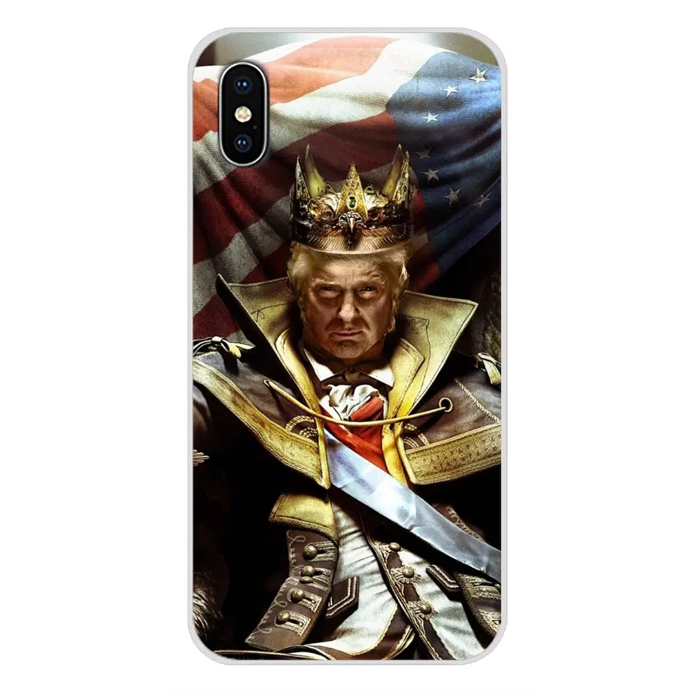 For Apple iPhone X XR XS MAX 4 4S 5 5S 5C SE 6 6S 7 8 Plus ipod touch Donald John Trump Accessories Phone Cases Covers | Мобильные