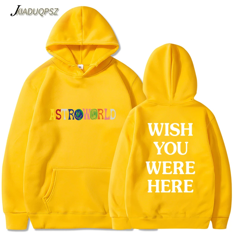 Новинка толстовка с капюшоном и надписью TRAVIS SCOTT ASTROWORLD WISH YOU WERE HERE уличная одежда