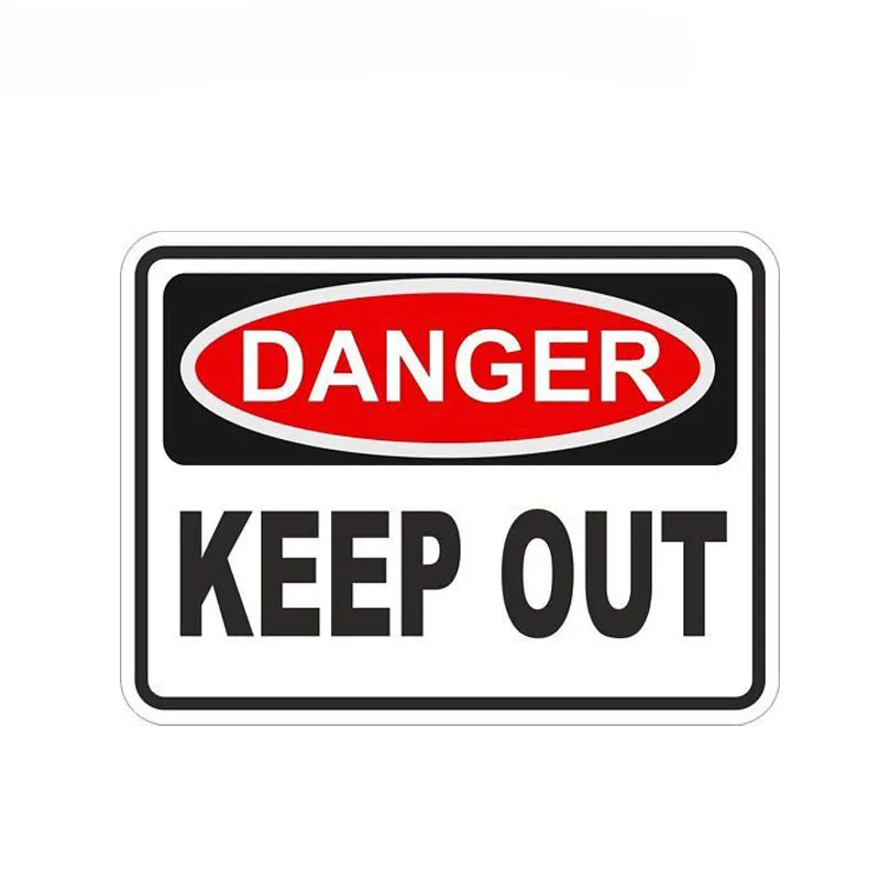 

Personality Car Sticker Warning DANGER KEEP OUT Door Body Decal Accessories Vinyl Cover Scratches Waterproof PVC 9.5cm X 13cm
