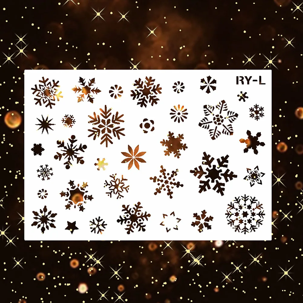 

Christmas Hollow Snowflake Shape DIY Stencil Wall Painting Scrapbook Template