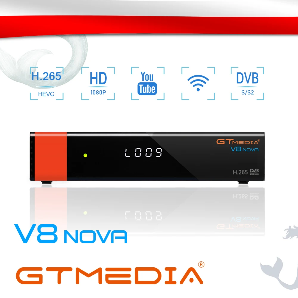 

GTMedia V8 Nova спутниковый ТВ-приемник H.265 DVB-S2 Buil-In WIFI телеприставка декодер в наличии в Испании для семейного ТВ-приставки