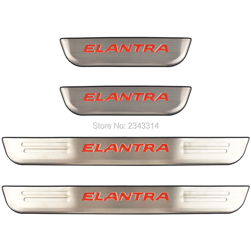 Накладка для Hyundai Elantra 2012-2018 2019 защитная накладка из нержавеющей стали порога