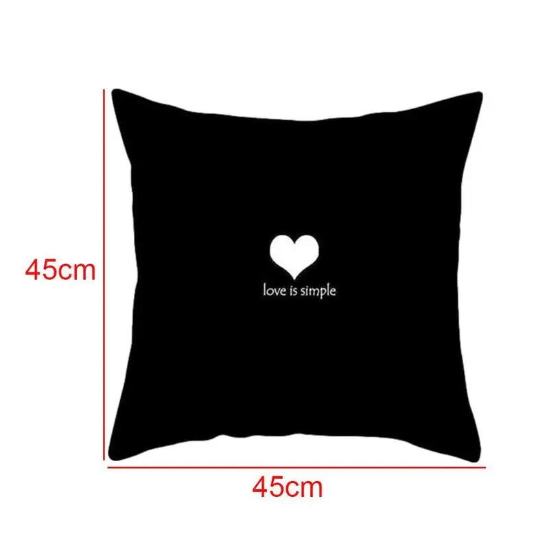 

Fashion Decorative Pillowcase Black/White Letters Geometric Throw Cover Pillow Case Cushion For Sofa Car Home Decor New