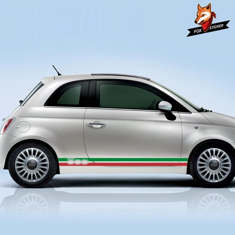 Из 2 предметов итальянского флага винил ПВХ сбоку юбка в полоску Стикеры s