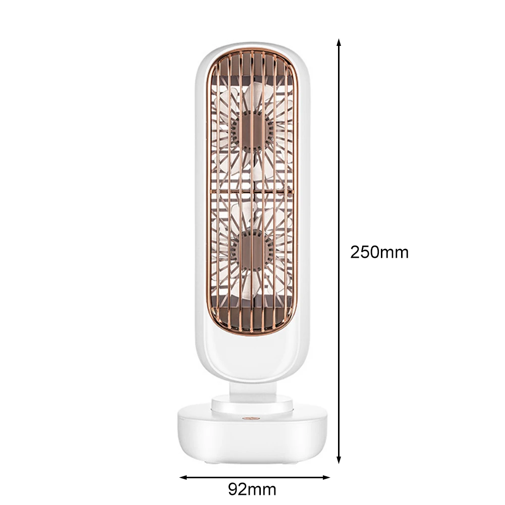 

Portable Air Conditioning Fan Summer Personal Desktop Fan Home Office USB Rechargeable 3-speed Adjustable Silent Air Cooler