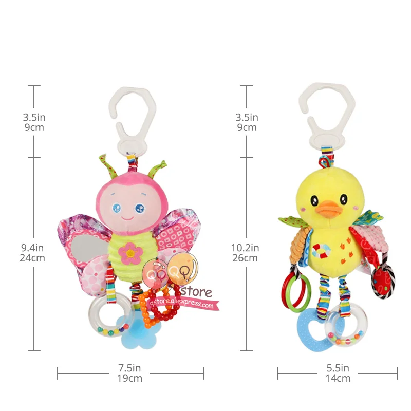 

Newborn Baby Plush Stroller Toys Baby Rattles Mobiles Cartoon Animal Hanging Bell Educational Baby Toys 0-12 Months Gift