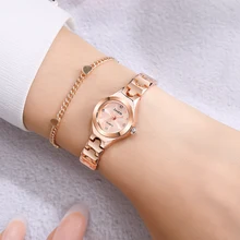 Fashion Women Watches Rose Gold Luxury Stainless Steel Ladies Wristwatches Diamond Female Bracelet Watch Gifts