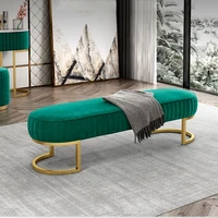 bedroom design velvet bed end sofa stool living room simple soft ottoman stool fashion hallway furniture shoe changing bench