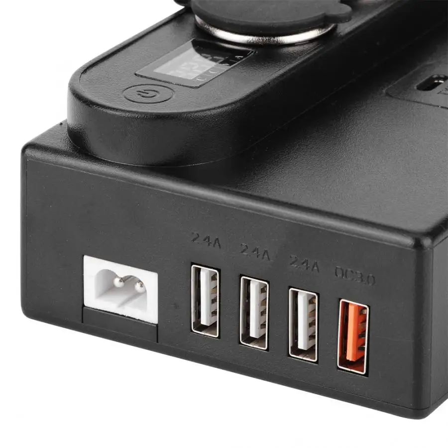 Автомобильный инвертор от 12 до 220 В 200 Вт 7usb быстрое зарядное устройство