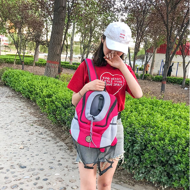 Внешняя Женская передняя сумка для домашних питомцев переносная собак с двойным