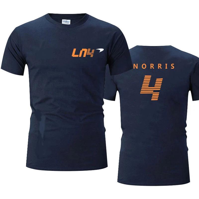 

High-Quality Cotton T-shirt Summer Men And Women Short-Sleeved F1 Shirt McLaren Lando Norris Top MOTO Motorcycle Racing Suit