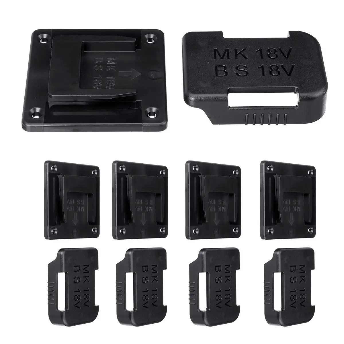

5Pcs ABS Battery Mounts for Bosch 14.4/18V battery and machine Storage Holder Shelf Rack Stand Slots Battery Blue/Black